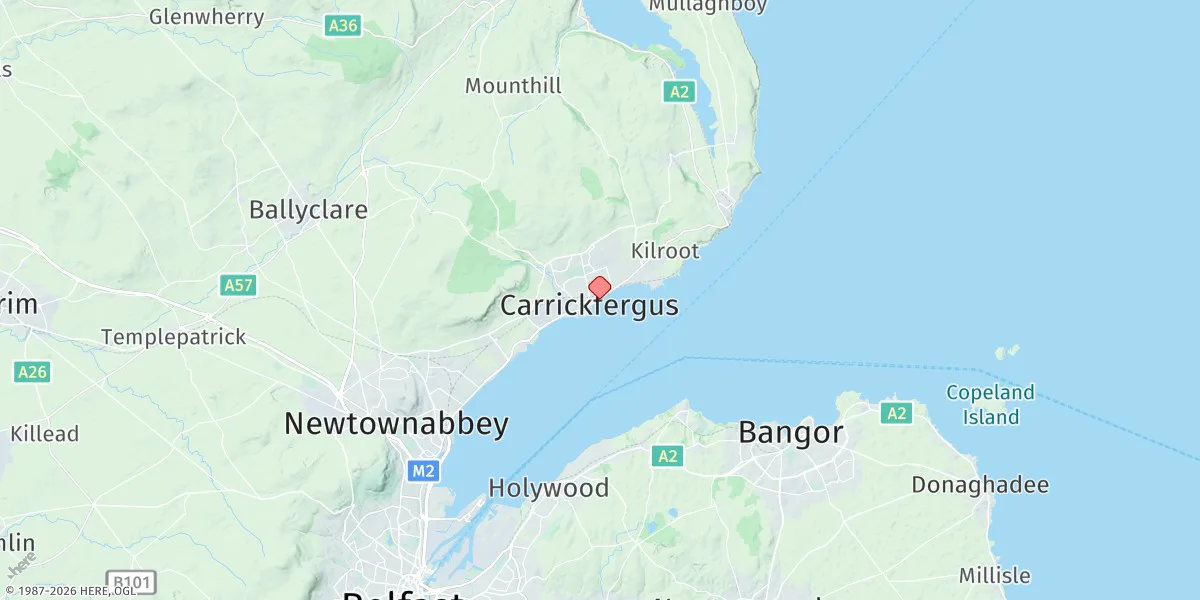 Map preview for Carrickfergus