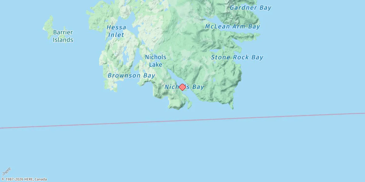 Map preview for Nichols Bay, Dixon Entrance, Alaska
