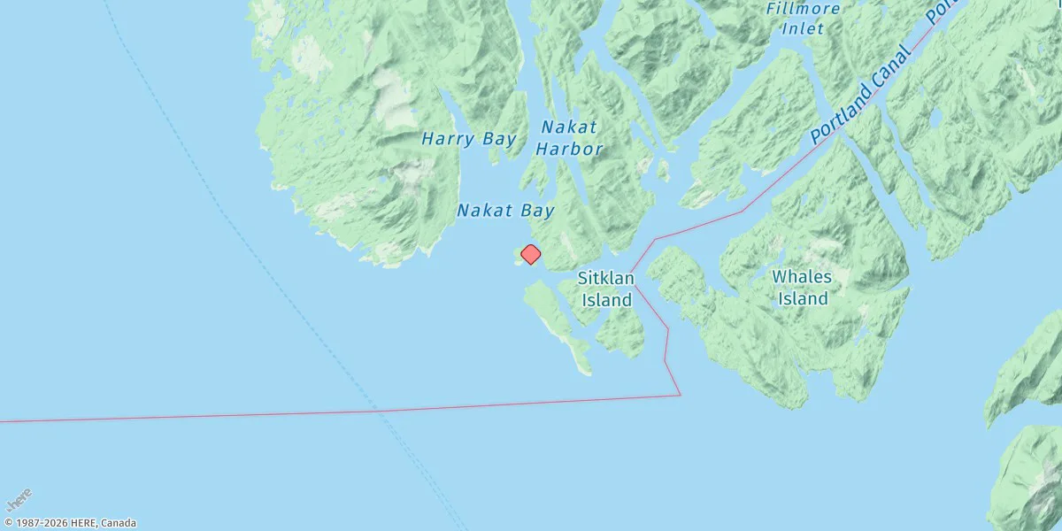 Map preview for Port Tongass, Tongass Island, Dixon Entrance, Alaska