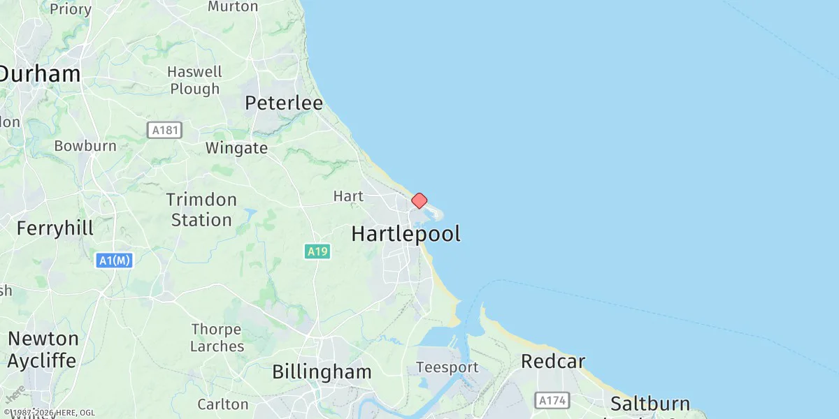 Map preview for Hartlepool