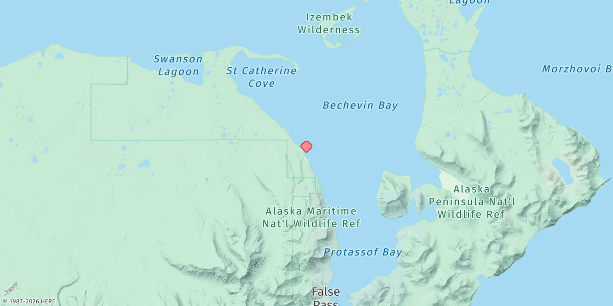 Map preview for Neumans Cove, Unimak Island