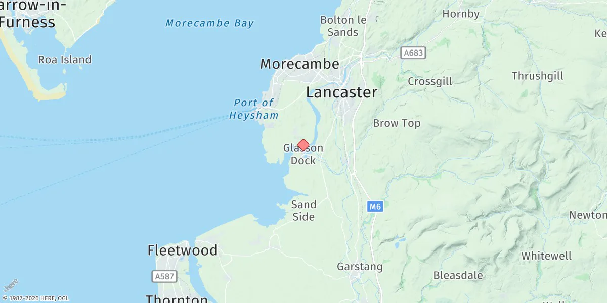 Map preview for Glasson Dock