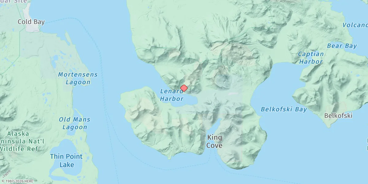 Map preview for Lenard Harbor, Cold Bay