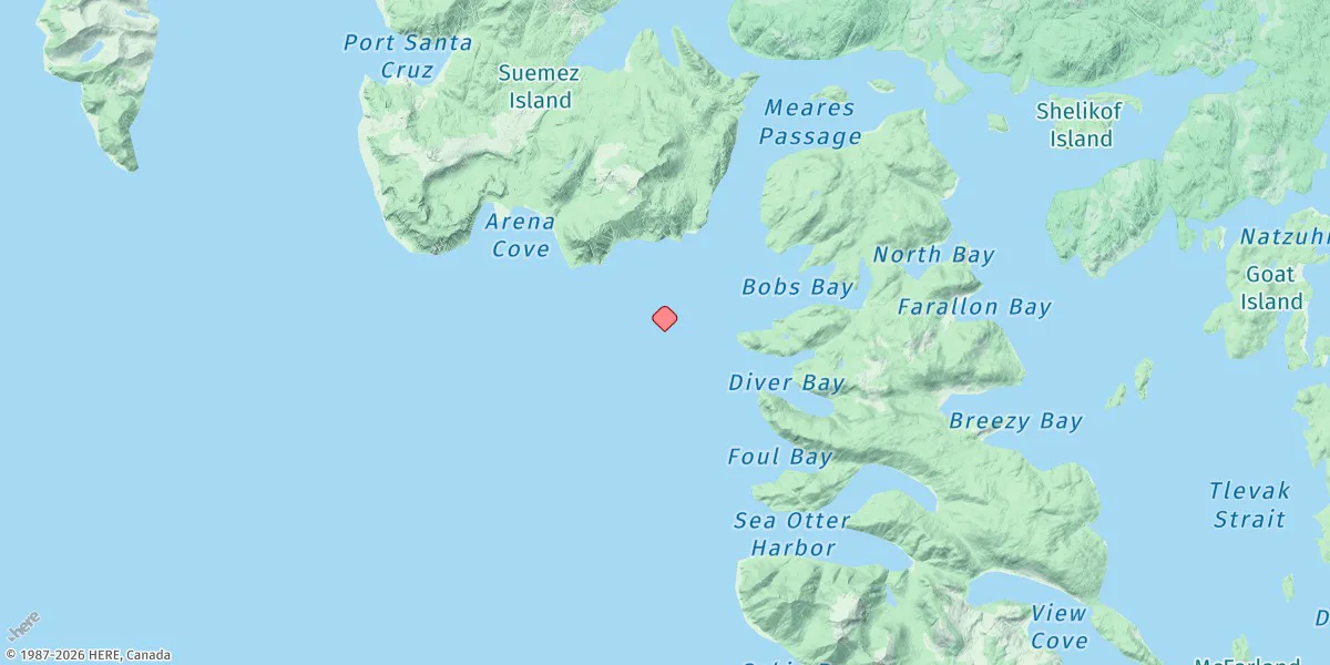 Map preview for Diver Islands, Meares Passage, Alaska