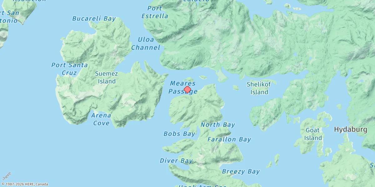 Map preview for Meares Island, South Side, Meares Passage, Alaska