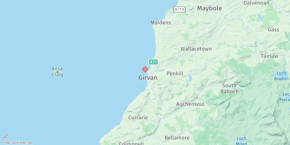Map preview for Girvan