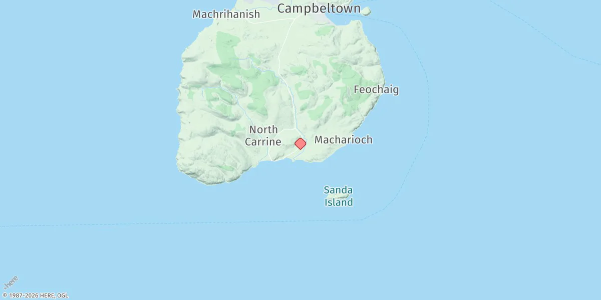 Map preview for Southend (Kintyre)