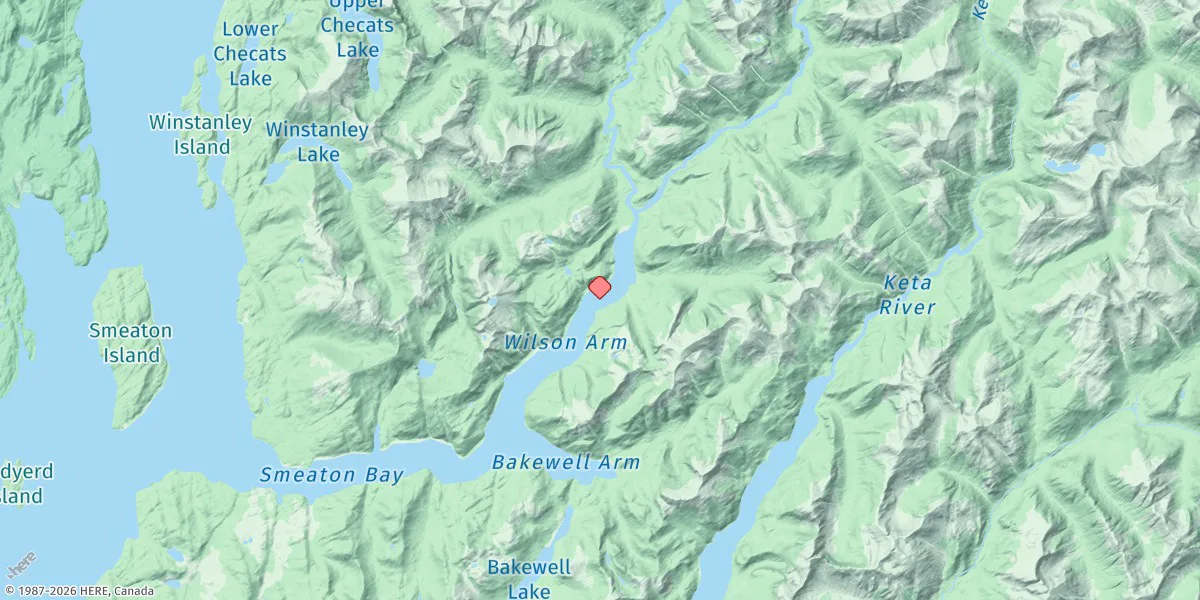 Map preview for Smeaton Bay (Wilson Arm), Alaska