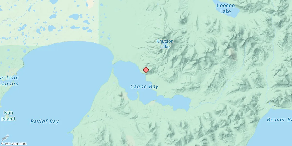 Map preview for Canoe Bay, Pavlof Bay, Alaska