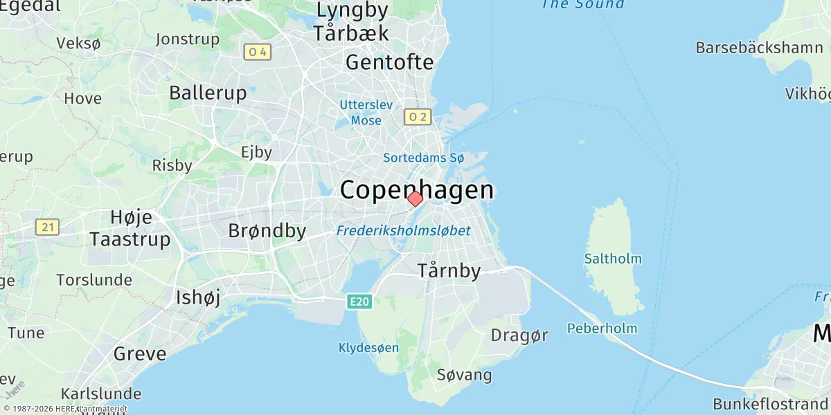 Map preview for Kobenhavn