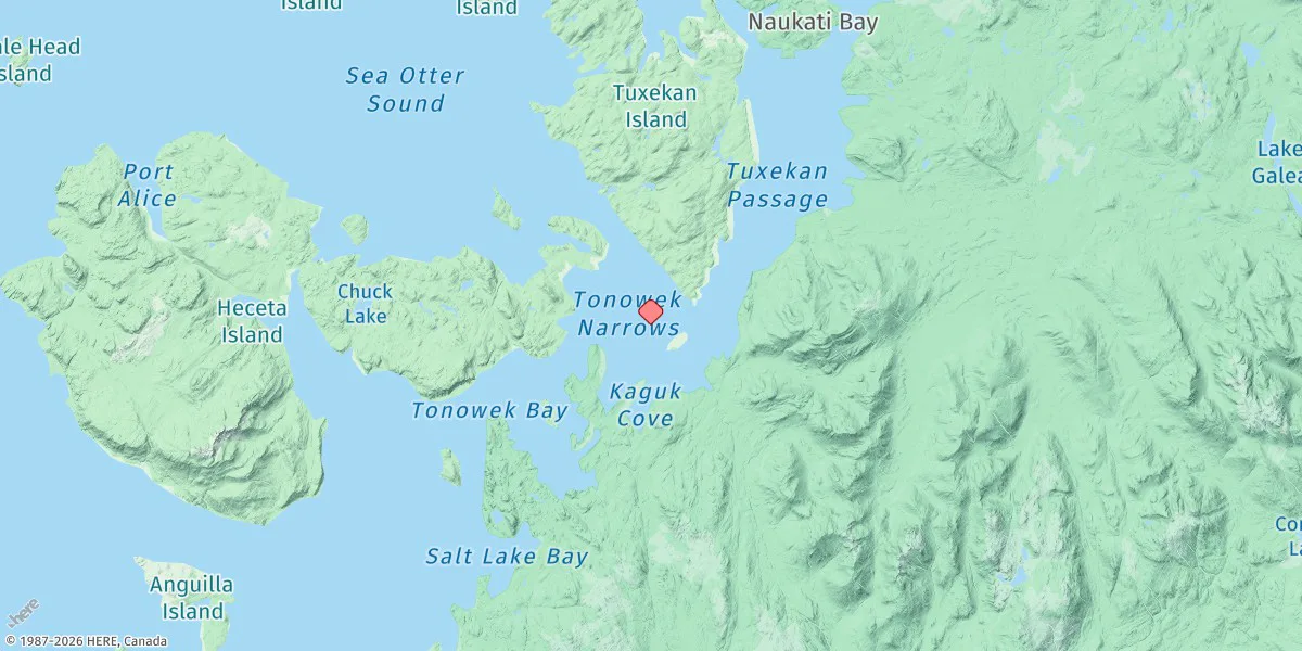 Map preview for Tuxekan Passage (South End), Davidson Inlet, Alaska