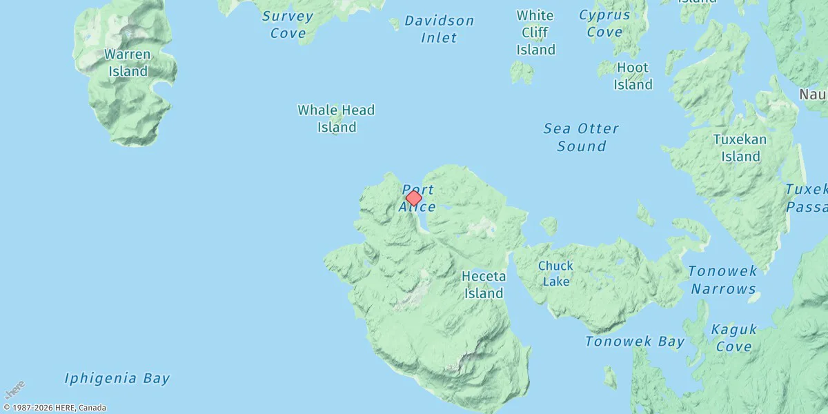 Map preview for Port Alice, Heceta Island