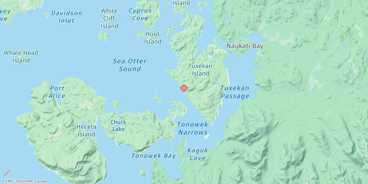 Map preview for Karheen, Sea Otter Sound, Davidson Inlet, Alaska