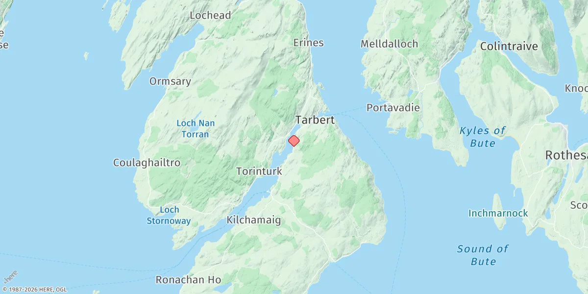 Map preview for West Loch Tarbert