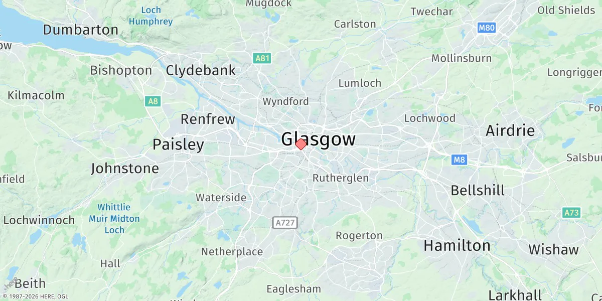 Map preview for Glasgow