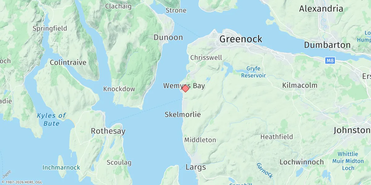 Map preview for Wemyss Bay