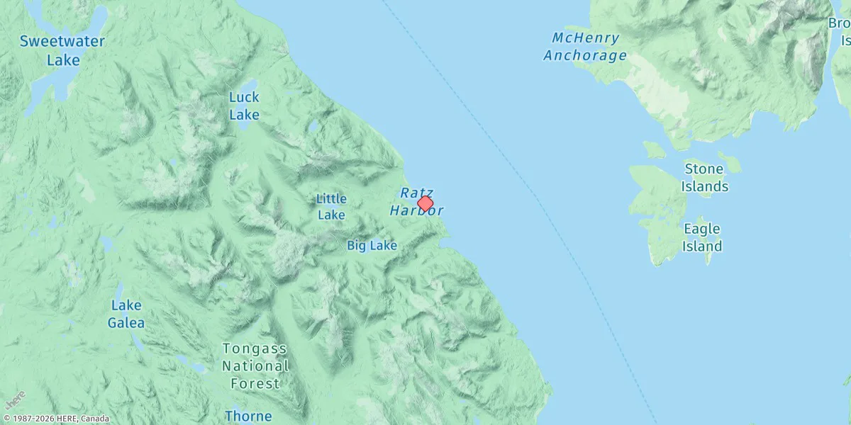 Map preview for Ratz Harbor, Prince Of Wales Island