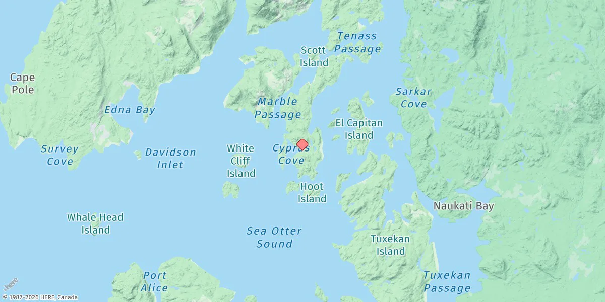 Map preview for Cyrus Cove, Sea Otter Sound