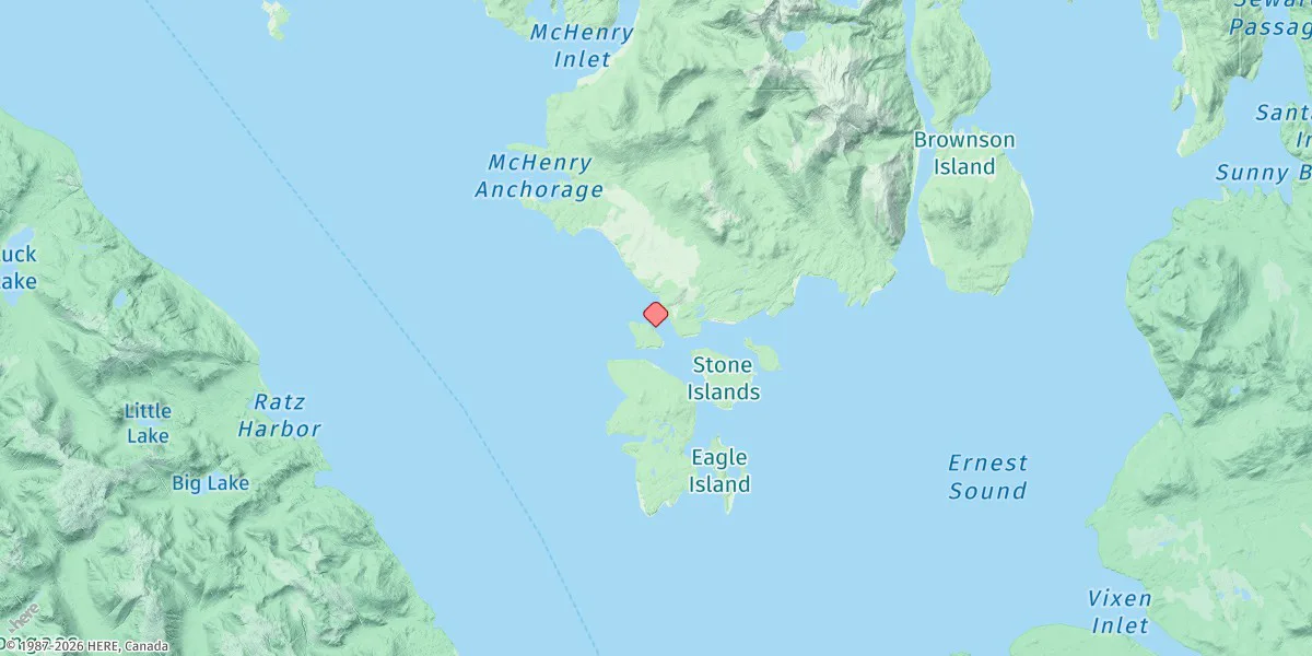 Map preview for Dewey Anchorage, Etolin Island, Alaska