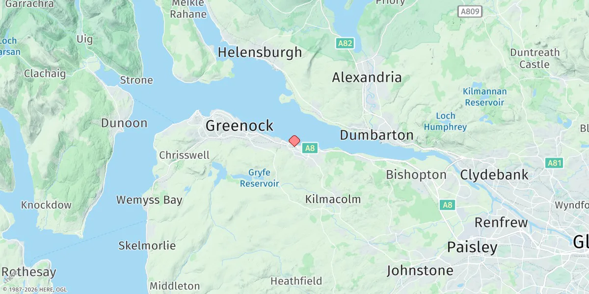 Map preview for Port Glasgow