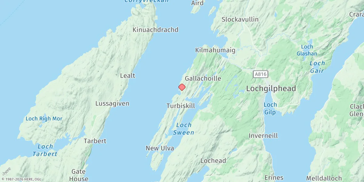 Map preview for Carsaig Bay