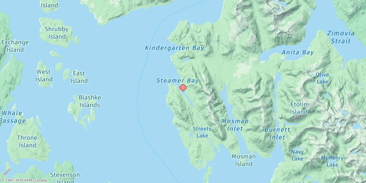 Map preview for Steamer Bay, Etolin Island, Alaska