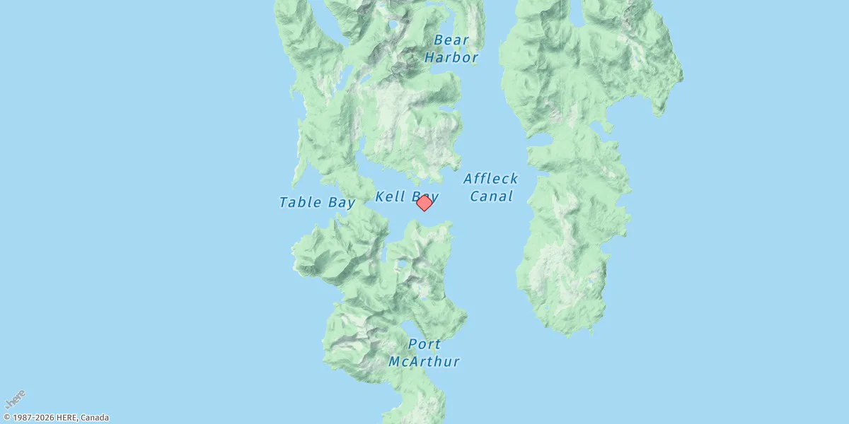 Map preview for Kell Bay, Affleck Canal, Kuiu Island