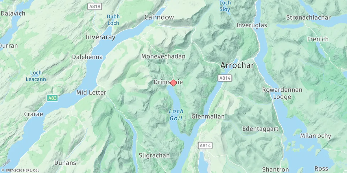 Map preview for Lochgoilhead
