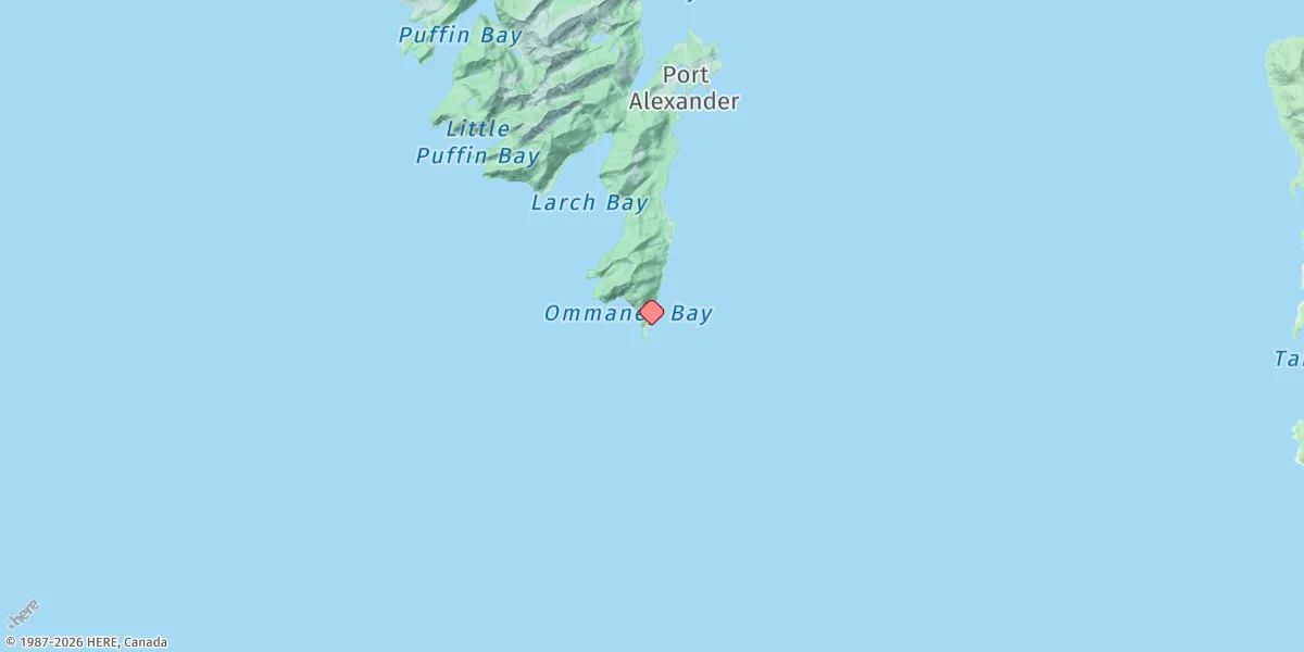 Map preview for Cape Ommaney, Baranof Island, Alaska