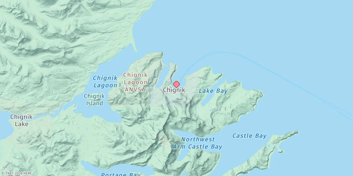 Map preview for Chignik, Anchorage Bay