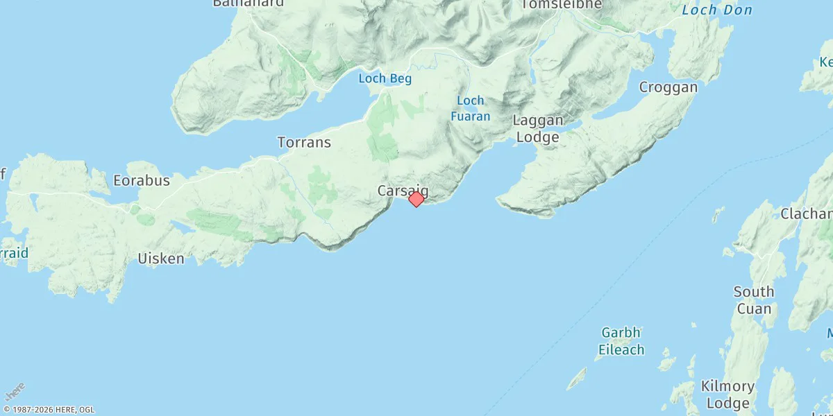 Map preview for Carsaig Bay (Mull)