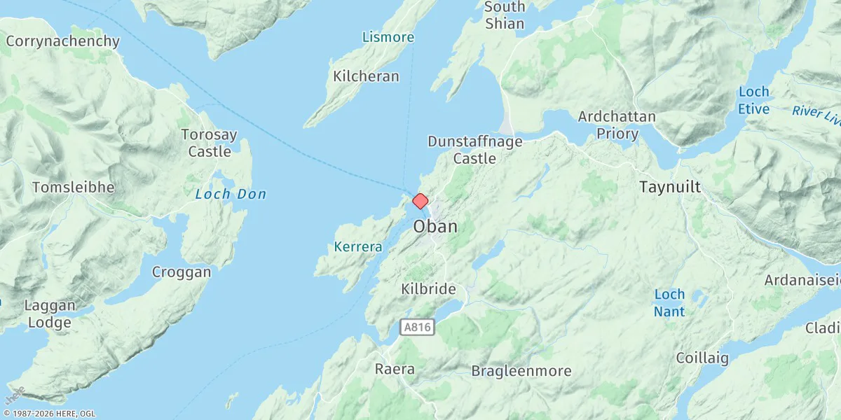 Map preview for Oban