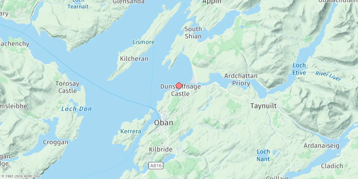 Map preview for Dunstaffnage Bay