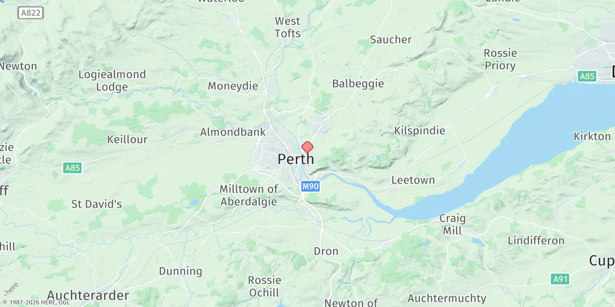 Map preview for Perth