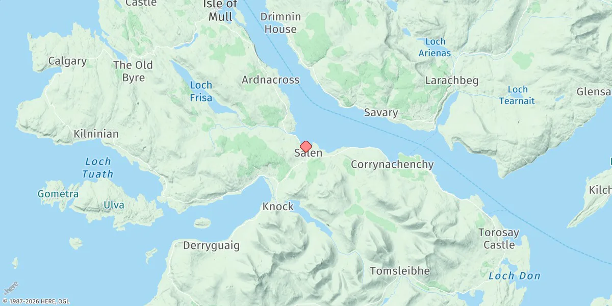 Map preview for Salen (Sound Of Mull)