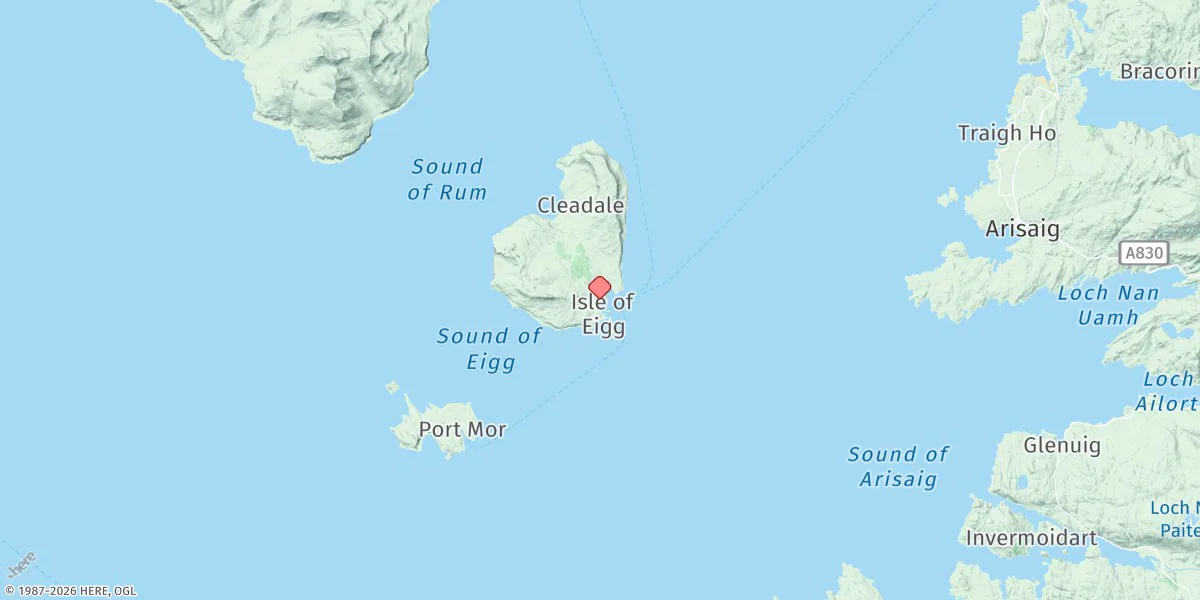 Map preview for Galmisdale Pier (Eigg)