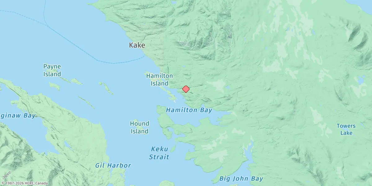 Map preview for Hamilton Bay, Kupreanof Island, Keku Strait, Alaska