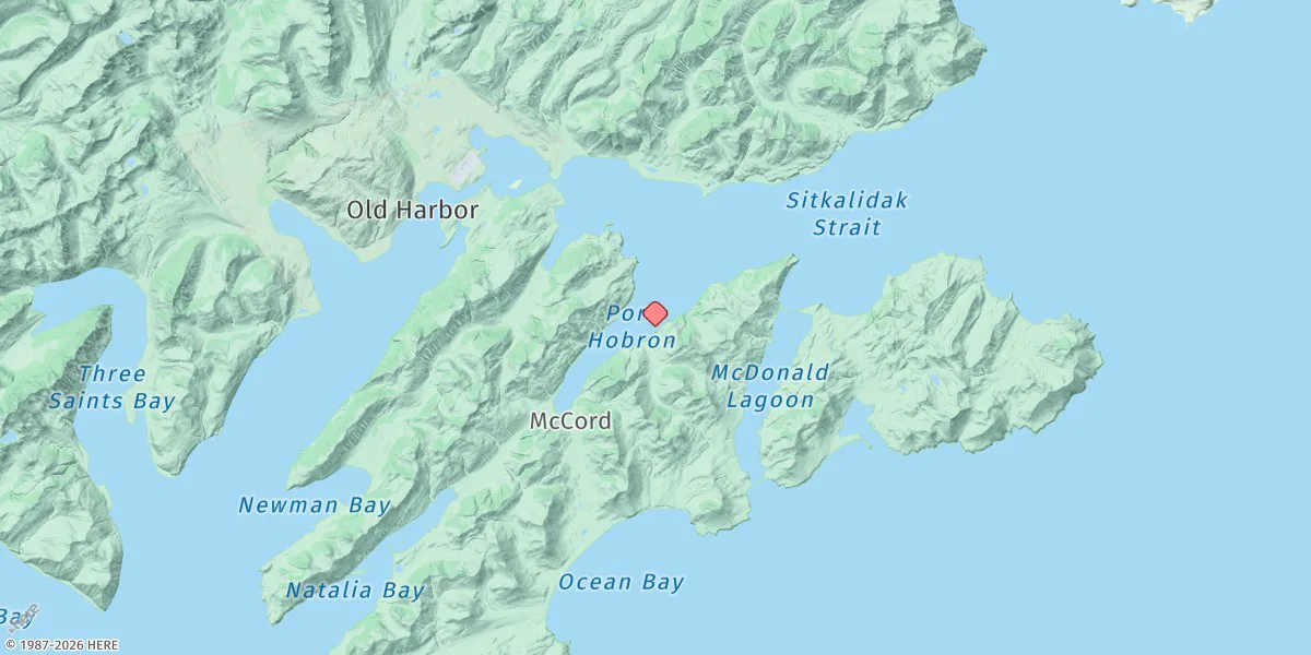 Map preview for Port Hobron, Sitkalidak Island