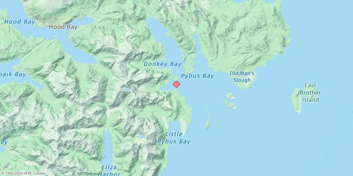 Map preview for Cannery Cove, Pybus Bay
