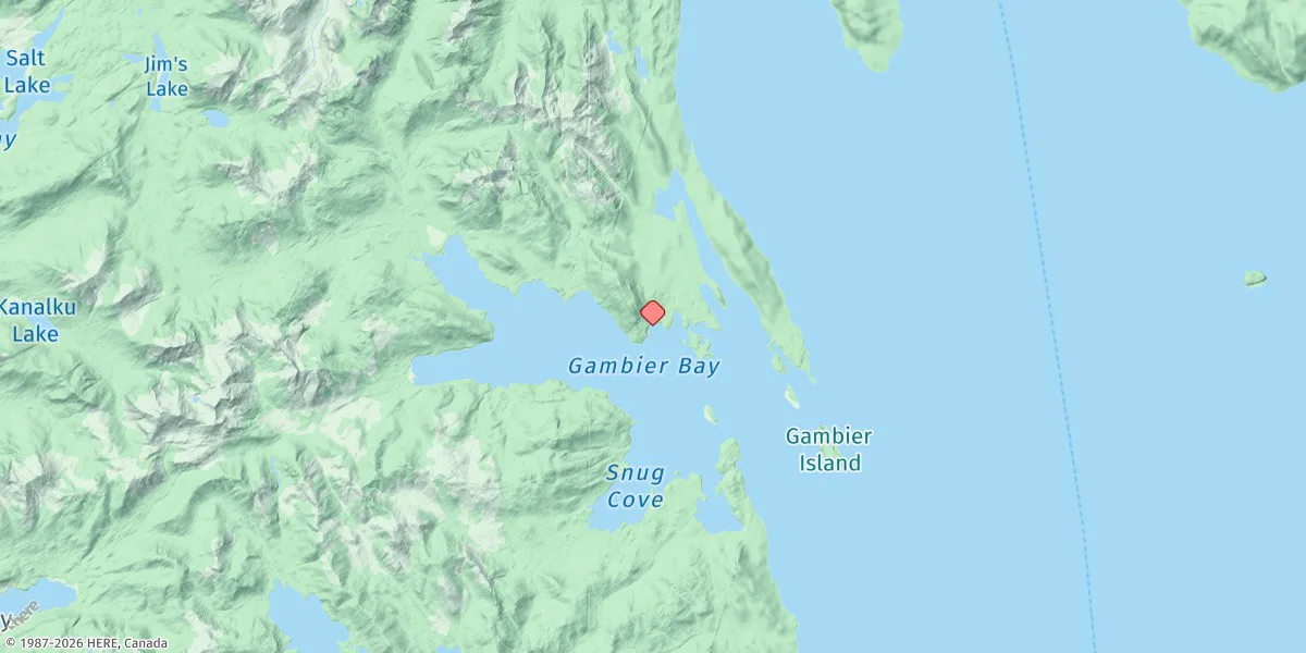 Map preview for Gambier Bay (Cannery Wharf)