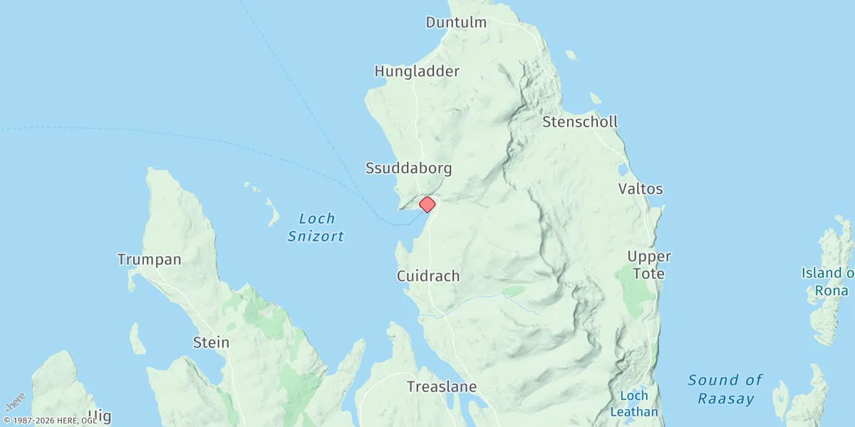 Map preview for Loch Snizort (Uig Bay)