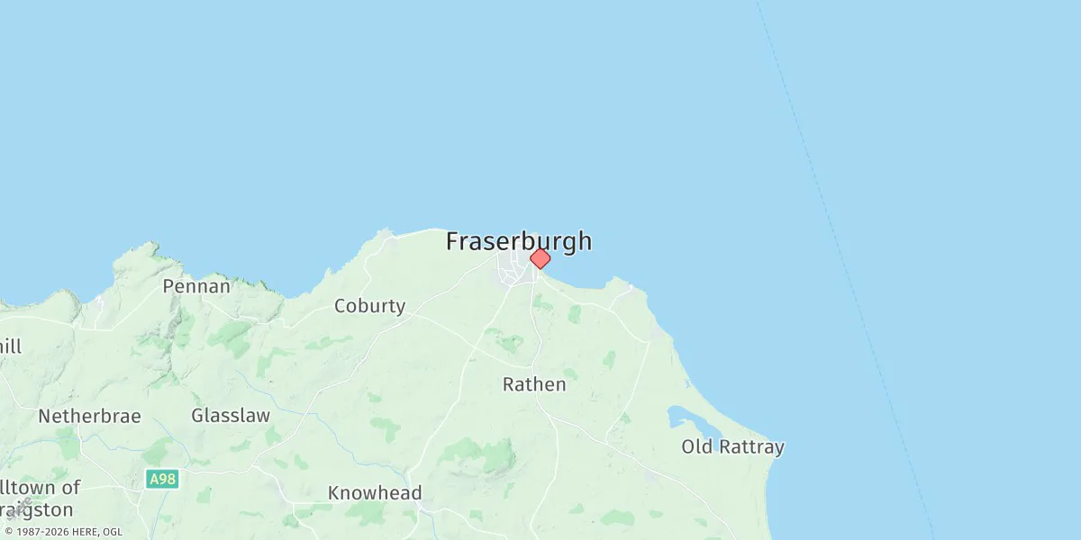 Map preview for Fraserburgh