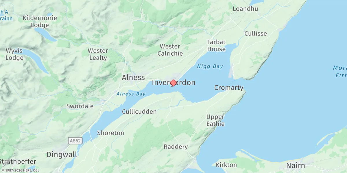 Map preview for Invergordon
