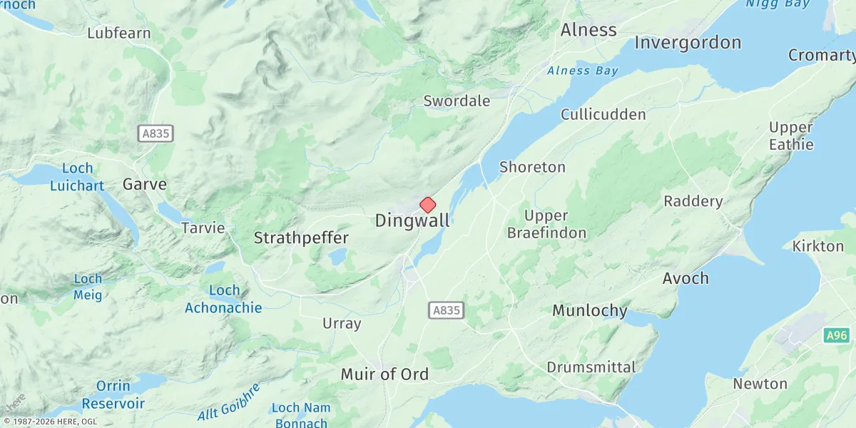 Map preview for Dingwall (Cromarty Firth)