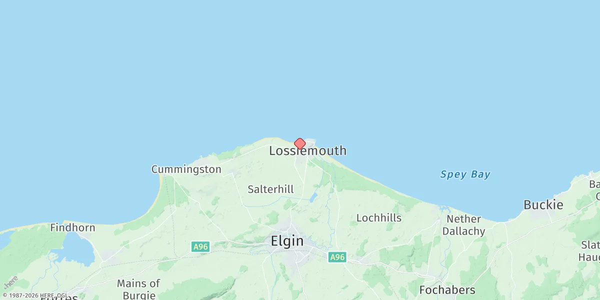 Map preview for Lossiemouth
