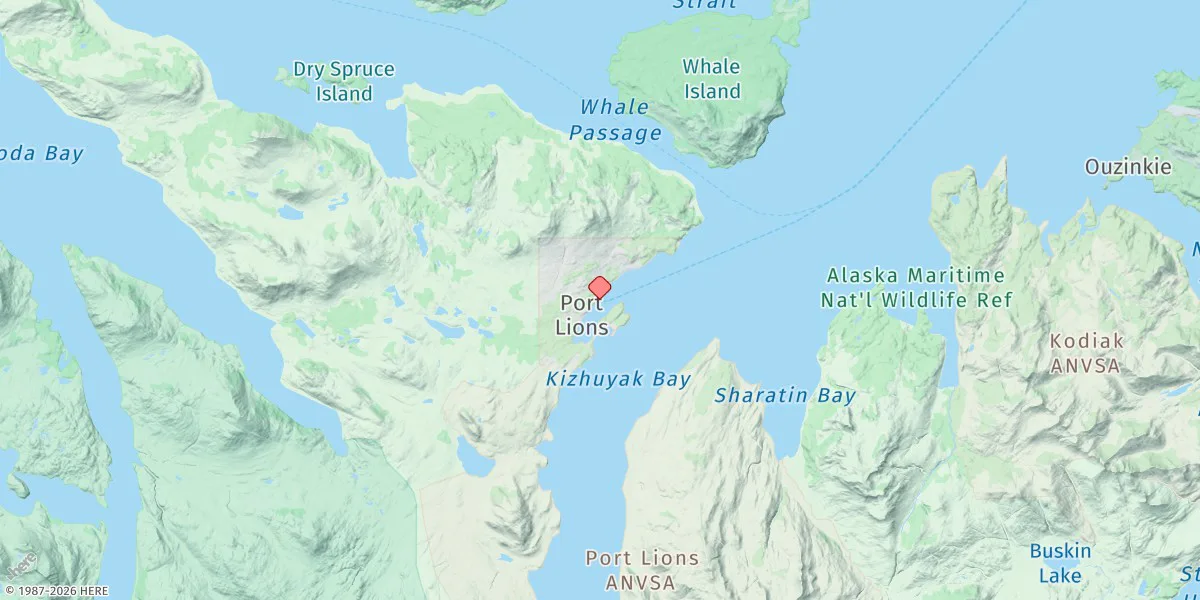 Map preview for Port Lions, Ak