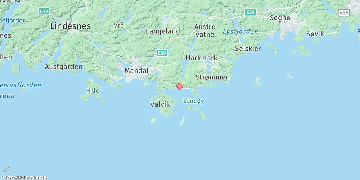 Map preview for Tregde