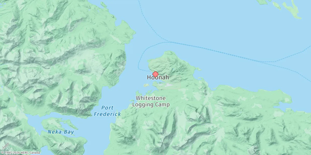 Map preview for Hoonah, Port Fredrick
