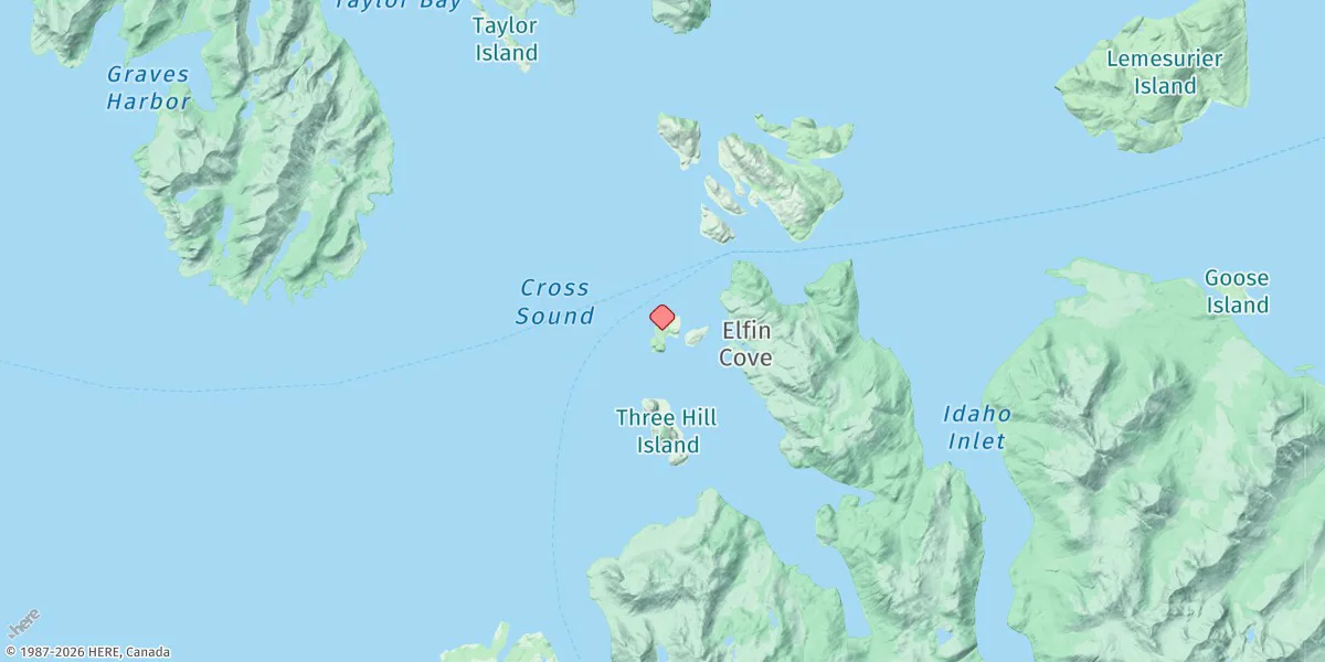 Map preview for Granite Cove, Cross Sound, Alaska