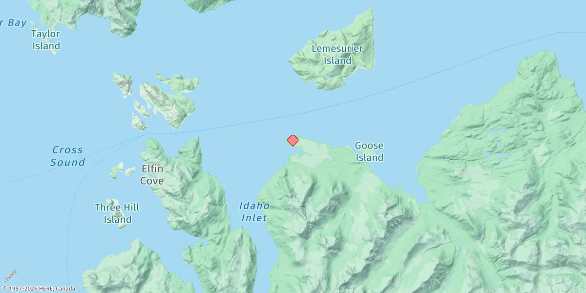 Map preview for Idaho Inlet, Icy Strait, Alaska
